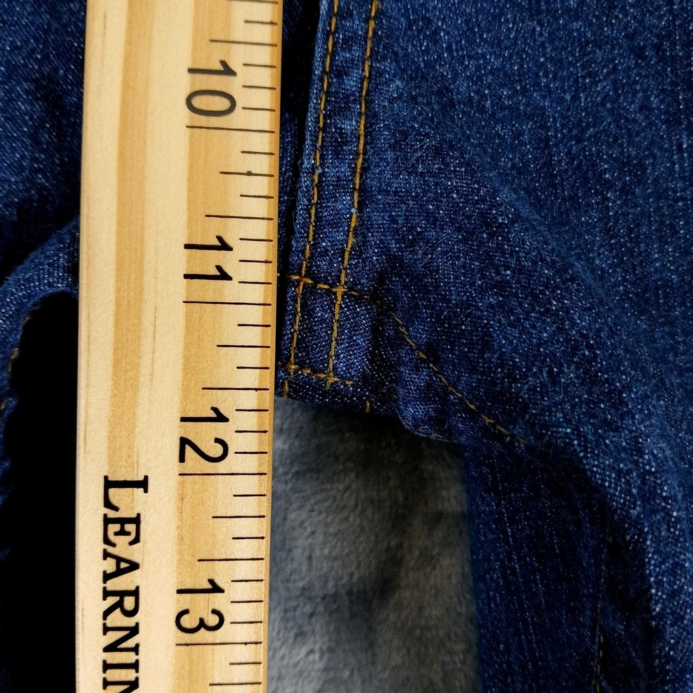 Baby Phat Jeans Womens 18 Blue Denim Stretch Embroidered Rhinestone Cat Logo - Picture 6 of 12